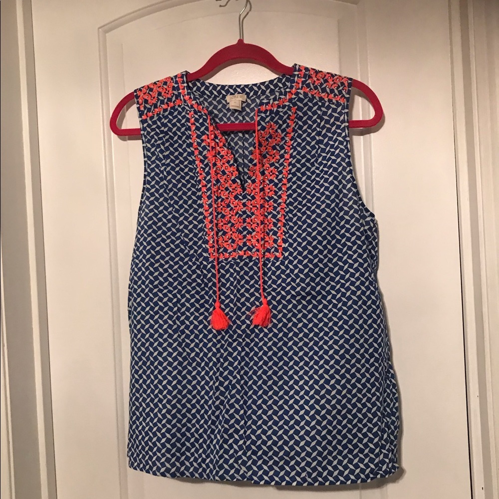 J. Crew embroidered top